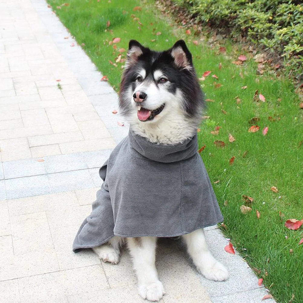 

Dog Bathrobe Machine Washable Towel Drying Golden Retriever Pet Shower Easy Care