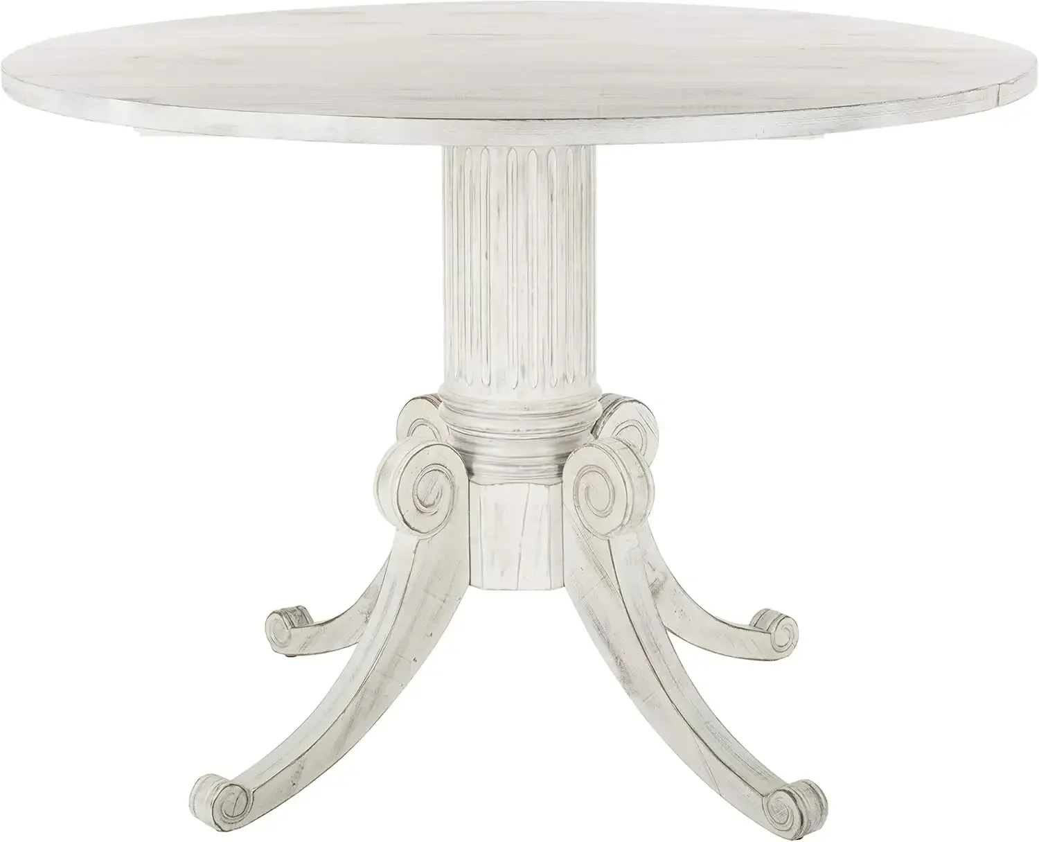 Forest Traditional Antique White Drop Leaf Dining Table