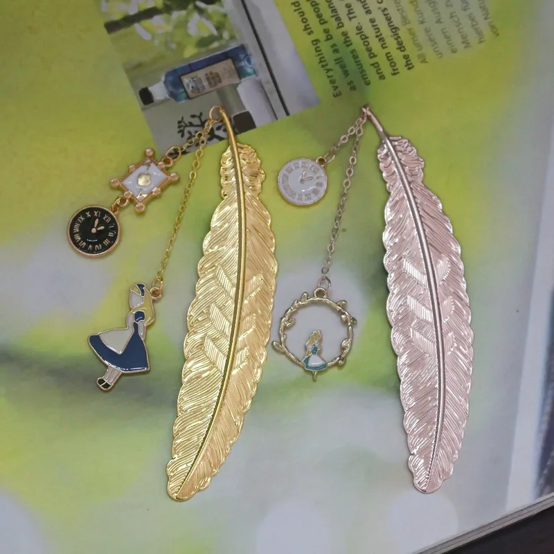 

Закладки для книг из металла «Золотое перо» в стиле «Сказочная страна», подарки на день рождения, праздничные подарки