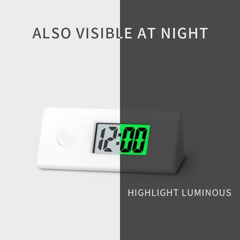 Luminous ABS Digital Electronic Clock Mini Portable Student Exam Silent Clock Library Study Pocket Watch Backlight LCD Display