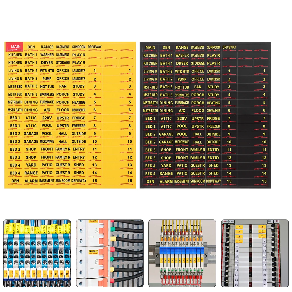 

10 Sheets Label Sticker Circuit Breaker Tags Paper Electric Panel Labels Stickers