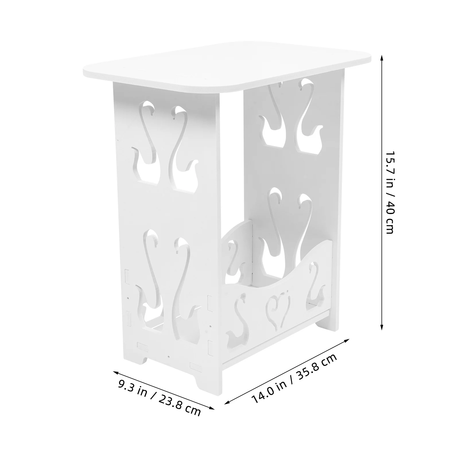 

White Mini Nightstand Coffee End Table Wood Bedroom Furniture Home Decor Beside Dressing Table Small Space