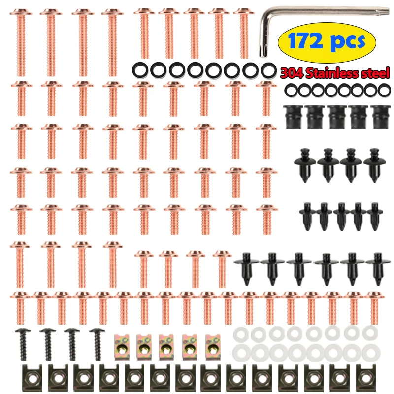 

Motorcycle Fairing Windshield M5 M6 Bolts Housing Screws Kit Nut Clips For Honda NC700 NC750X NC 700X 700S 750X 750S 700 750