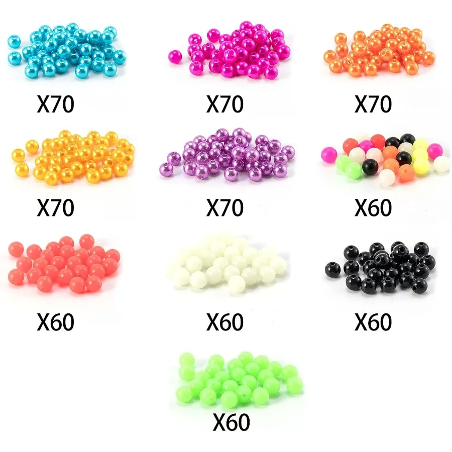 الصيد حبة الطعم البيض أطقم كرة عائمة سدادة البلاستيك مع صندوق توهج جولة مضيئة المياه المالحة المياه العذبة سمك السلمون المرقط 500300 #5