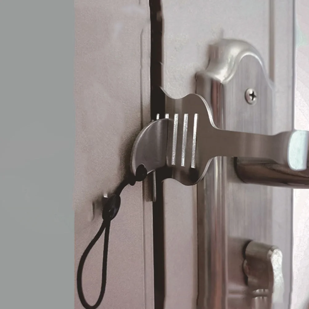 1 مجموعة 1 مجموعة معدنية الباب إسفين سدادة الأمن للمنزل فندق السفر المحمولة الباب قفل إضافي قفل السفر