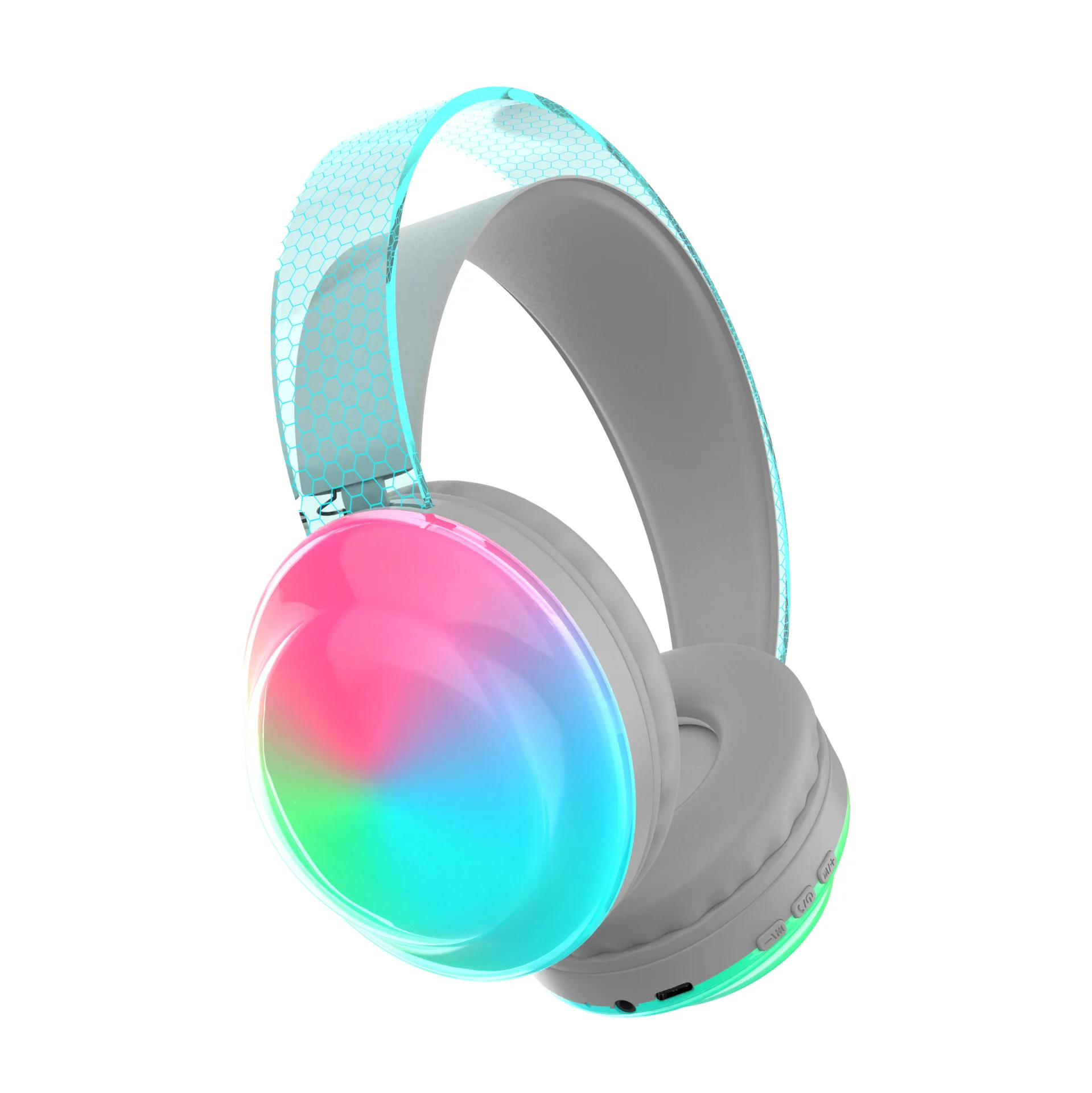 

Bluetooth Head-Mounted Headset Rgb Luminous Wireless Gaming E-Sports Large Headset Cool Led Adjustable
