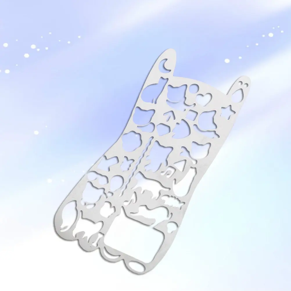 Stainless Steel Handmade Journal Ruler Template for Scrapbooking Planner DIY Photo Album Gift Making Bookmark Paper Crafts Cats