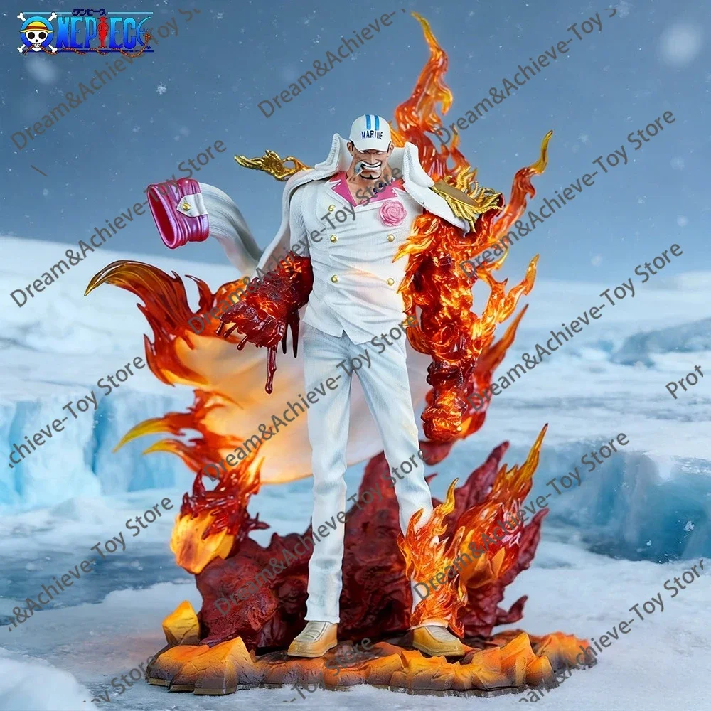 ONE PIECE Akainu Sakazuki Figure, PVC Admiral Marine Statue Collectible Model, Desktop Ornament Decoration