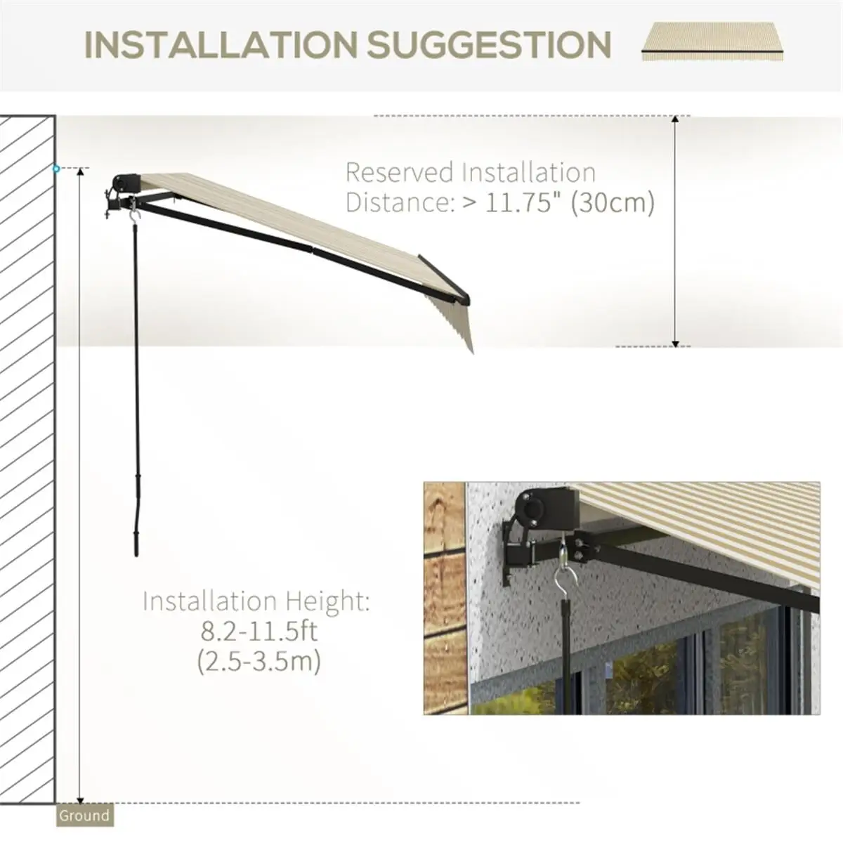 

Durable Window Awning Canopy - UV & Weather Resistant Outdoor Cover