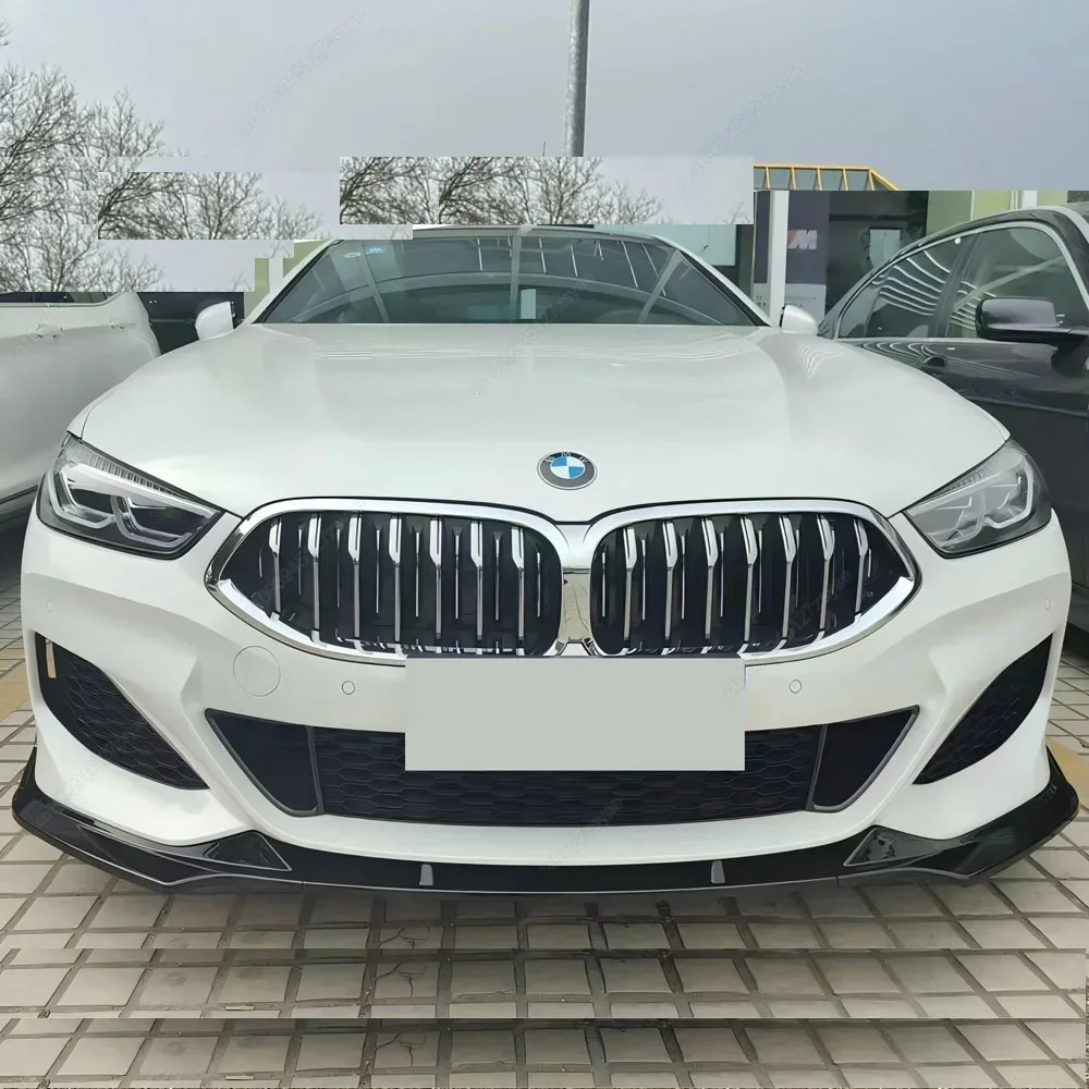 Car Front Bumper Lip Splitter Spoiler For BMW 8 Series G14 G15 G16 840i 840d M850i M-Sport 2018-2024 Gloss Black Bodykits Tuning