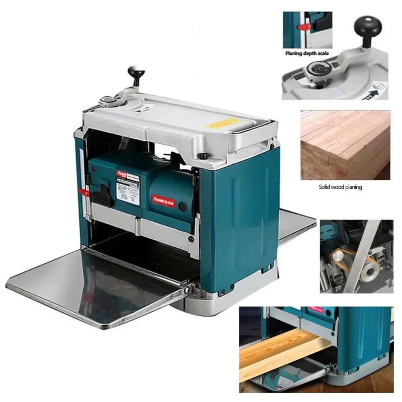 

Electric Woodworking Planer Blade Multi-function Tool Household Single-sided High-power Desktop Machinery Wood Planer1850W//220V