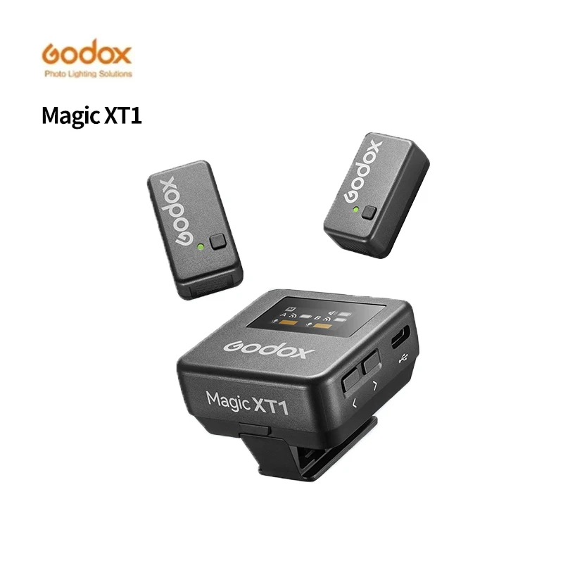 GODOX ไมโครโฟน XT1เวทมนต์2.4GHz 1-2ไร้สายลาวาเลียร์พีซีกล้องโทรศัพท์บลูทูธมืออาชีพไมค์บลูทูธสำหรับ Vlog