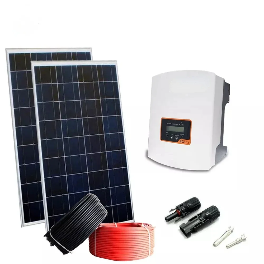 1KW 2KW 3KW lifepo4 lithium battery with solar panel and solar inverter All in one solar energy  for home