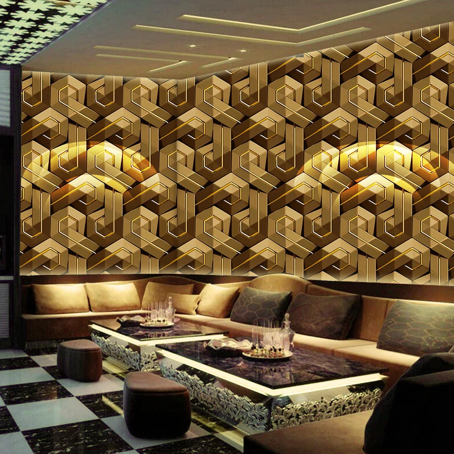 1 Roll of 3D Home J Home Decoration Wallpaper Self-Adhesive, Modern Technology Style 3D Luminous Wallpaper Suitable for Living Room, Background Wall Ktv Hotel Wall Decoration Wallpaper