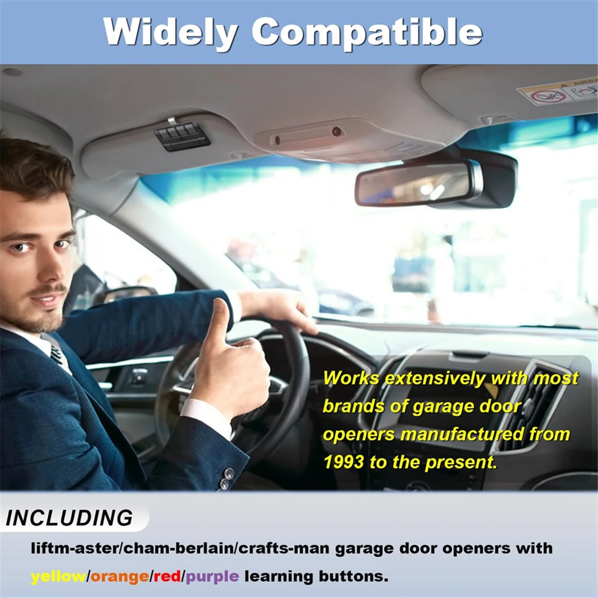 جهاز تحكم عن بعد لفتحة الباب T05C متوافق مع مفتاح Liftmaster/Chamberlain/Craftsman/Dip، يستبدل جهاز التحكم عن بعد 972LM/974LM/372LM/374LM #5