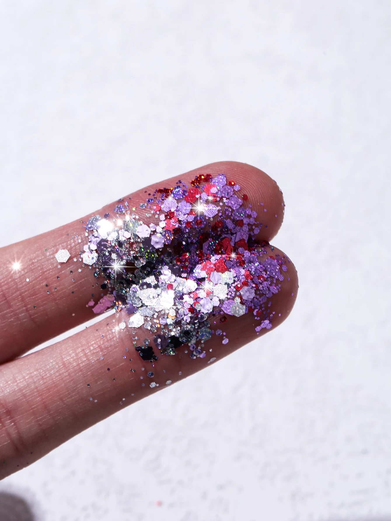 스팟 홀로그램 청키 글리터, 송진 공예 글리터, 네일 바디, 눈 얼굴용 화장품 글리터, 송진 글리터 플레이크, 7 가지 색상