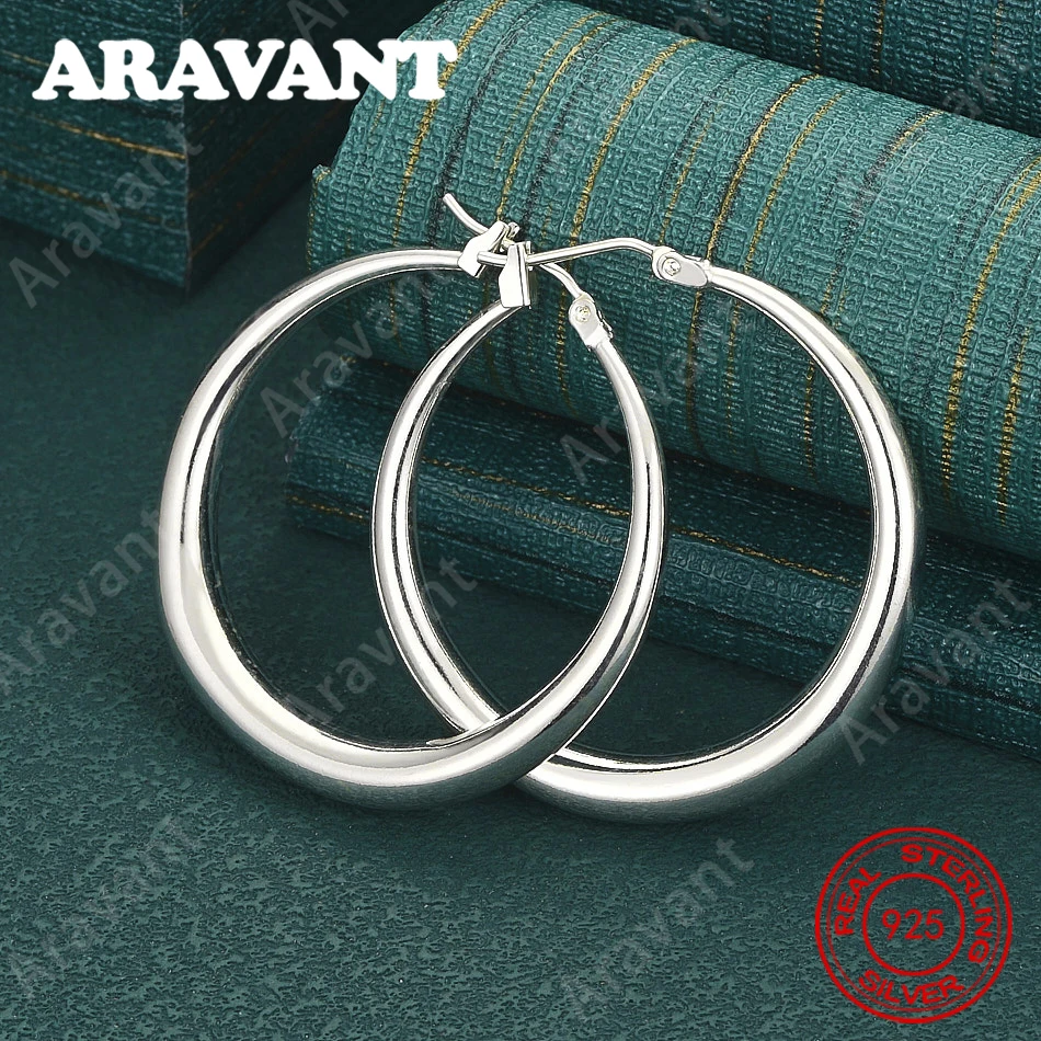 925 Sterling Silver, Three-Strand Frosted Large Hoop Earrings, Delicate And Fresh Design, Women'S Engagement Jewelry