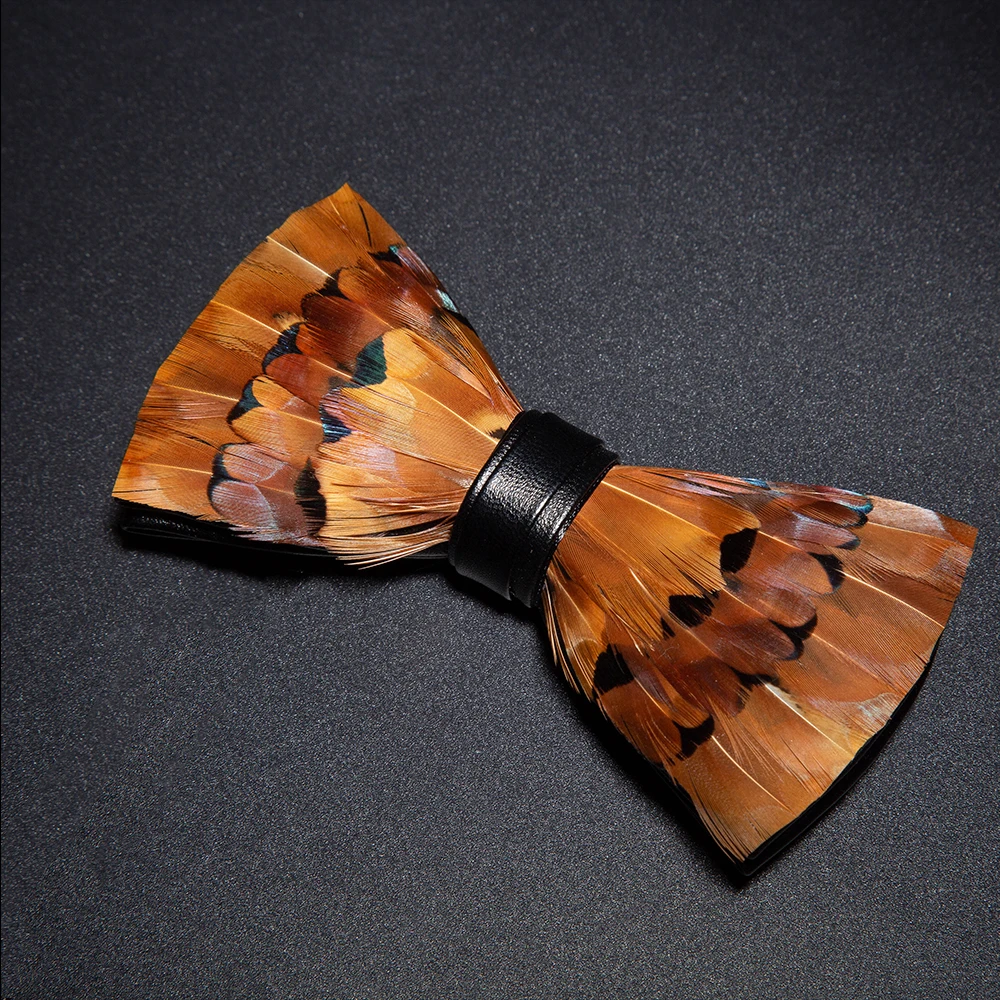 JEMYGINS Neue Design männer Hochzeit Fliege Mode Handgemachte Feder BowTie Geschenk für Geburtstag Party Männer Fliege Anzug Zubehör – Detail 14
