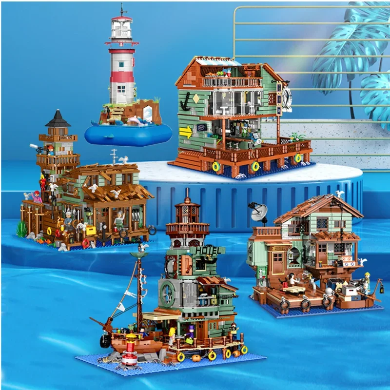 

Fisherman's Wharf ZHEGAO Tree House Building Blocks Bricks Cabin Juguetes Boy Toys for Girl Gift Adult Present 00421