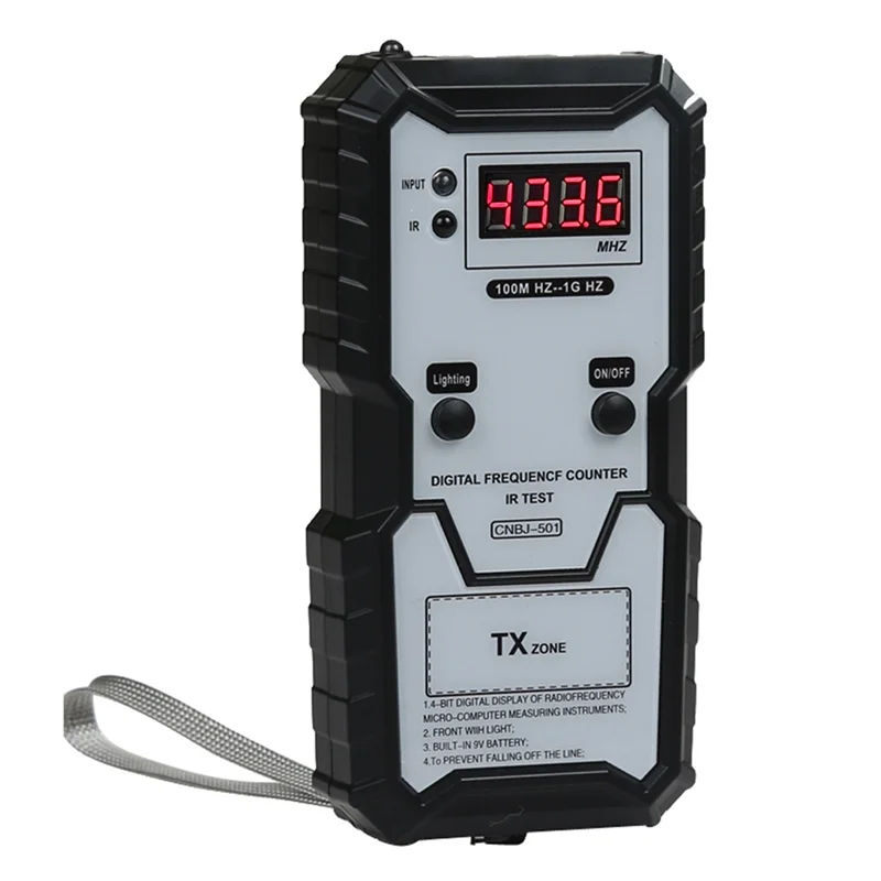 Car Keys Infrared Frequency Tester 100M-1GHZ 4-Bit Digital Electronic IR Frequence Counter Tester with Illumination