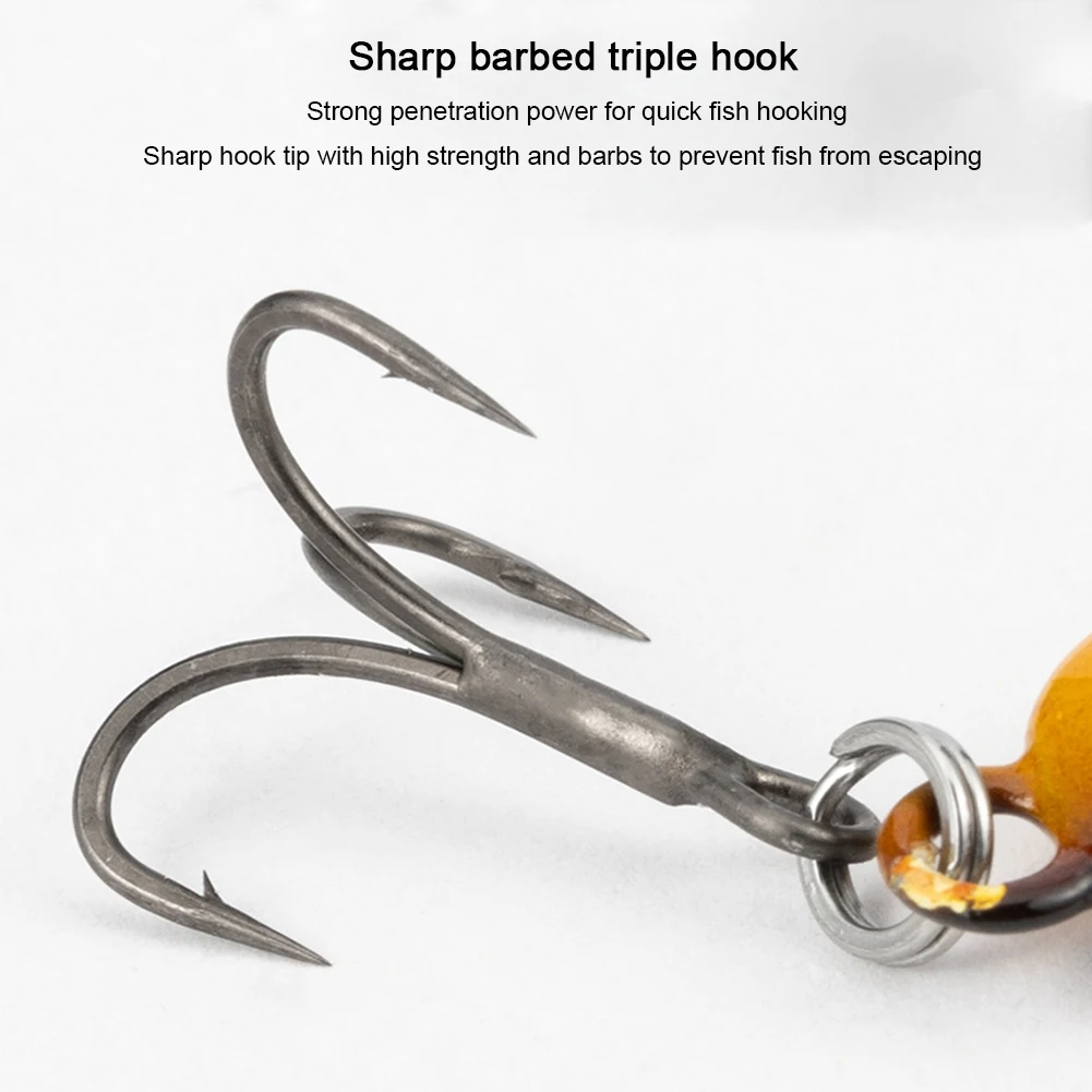 

5Pcs Fishing Lures with Treble Hooks Artificial Bait Wobbler Crankbait Bionic Shrimp Lures Fishing Tools for Pike Bass Trout