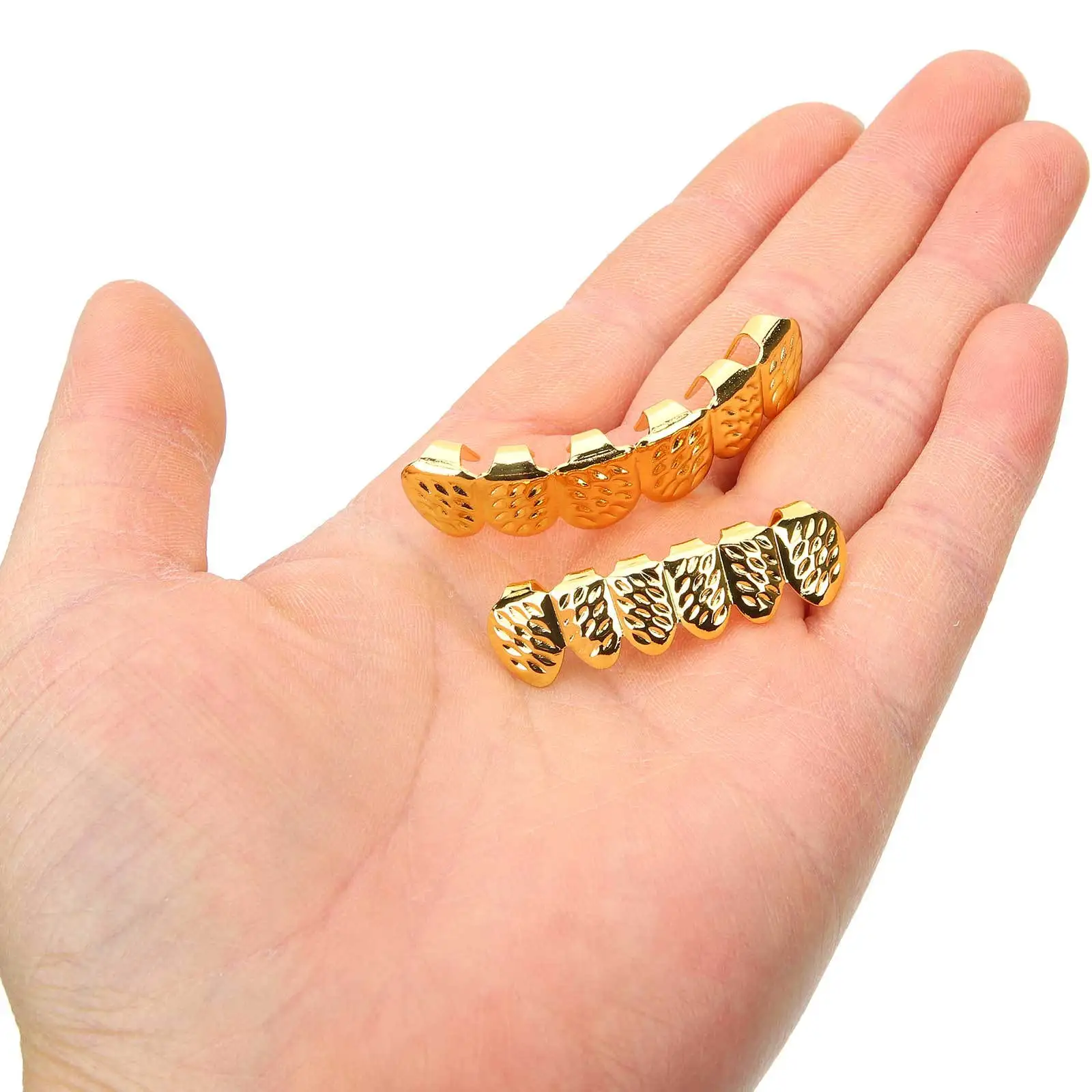 

1Set Fake Gold Teeth Cap Hip Hop Rapper Star Halloween Party Costume Accessories for Men Women Grills for Your Teeth