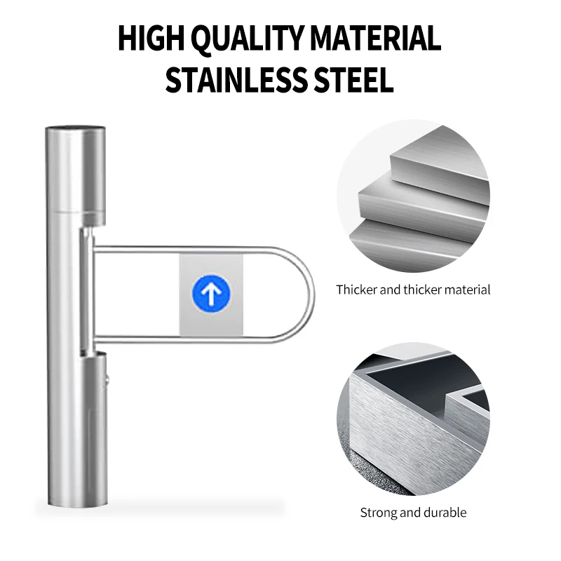Portable Swing Turnstile Gate Pedestrian Access Control Barrier For Supermarket Mall Entrance
