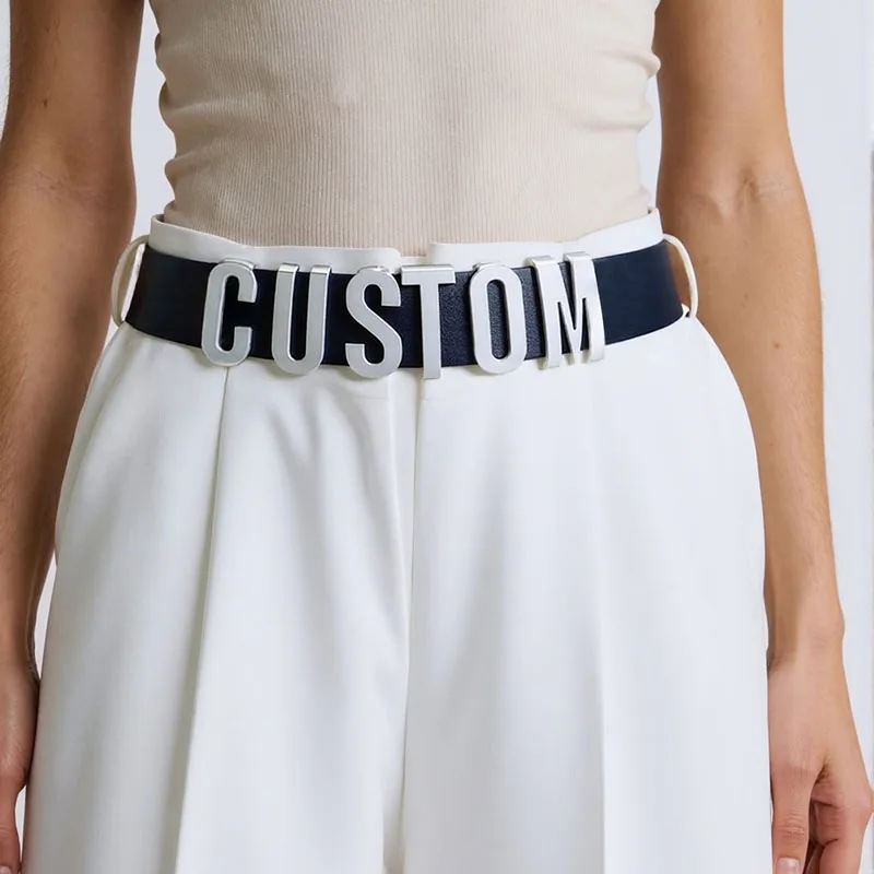 

Sexy Punk Leather Customized Letters Belt Belly Chains Personalized Name Buckle Waistband Body Jewelry Cosplay Party Gift