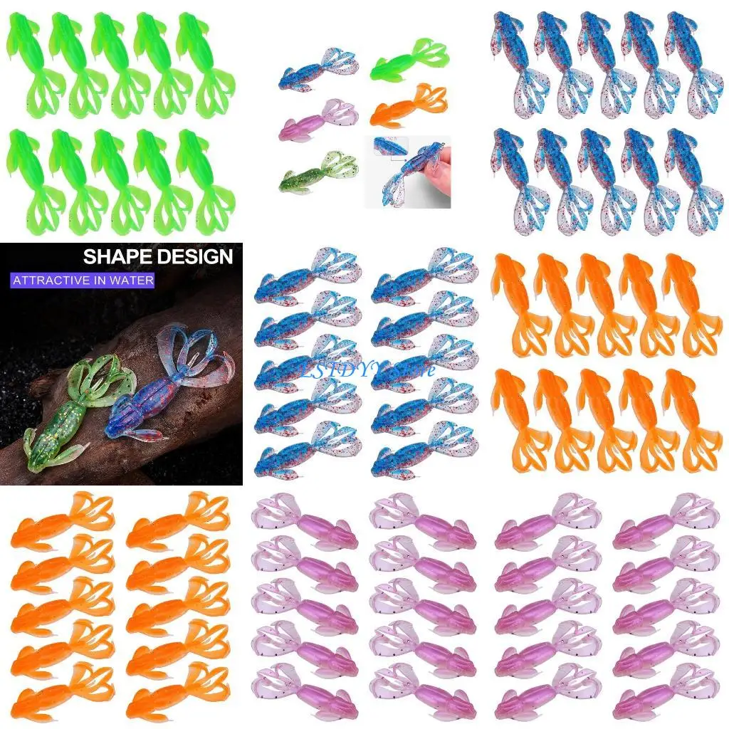 

G6DE 10PCS Robotic Shrimp Lures Soft Allurement Rhythm Light Reflection Drifting Feature Everyone Water Blankets