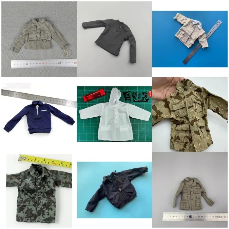 1/6 Male Soldier Pilot Clothing Jacket Coat with Zipper Model for 12 Inch Action Toys Figure BJD Dolls Body Decoration