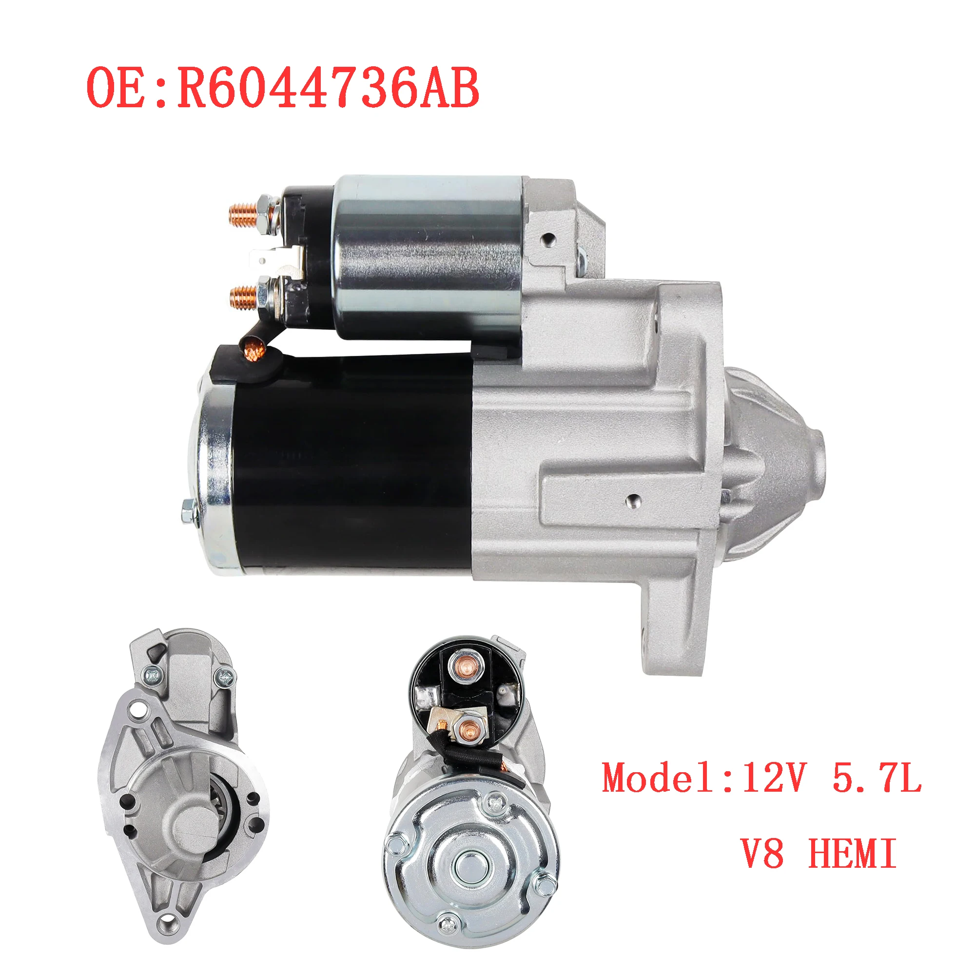 Engine Starter Motor for Dodge Durango Ram 1500 2500 3500 4000 Jeep Grand Cherokee 5.7 V8 R6044736AC 56044736AB M000T23271