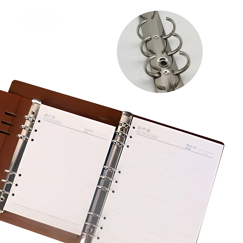 Imagem -05 - Espiral Binding Ring Clips 9-hole Metal Binder Loose-leaf Notebook Substituição Notepad Acessórios para Papelaria 1530 mm b5