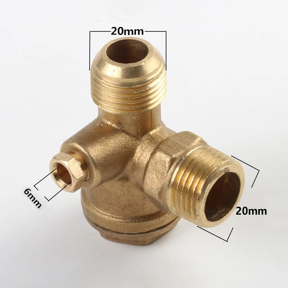 High Performance 20mm Air Compressor Check Valve Reliable Male Threaded Connector Included for Optimal Functionality