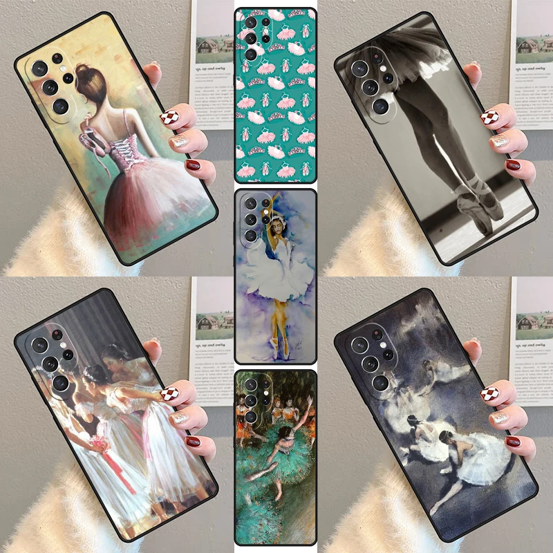 Ballerina Ballet Dance Girl Phone Case For Samsung Galaxy S23 S21 S20 FE S24 S22 Ultra Note20 S10 S9 S8 Plus Silicone Cover