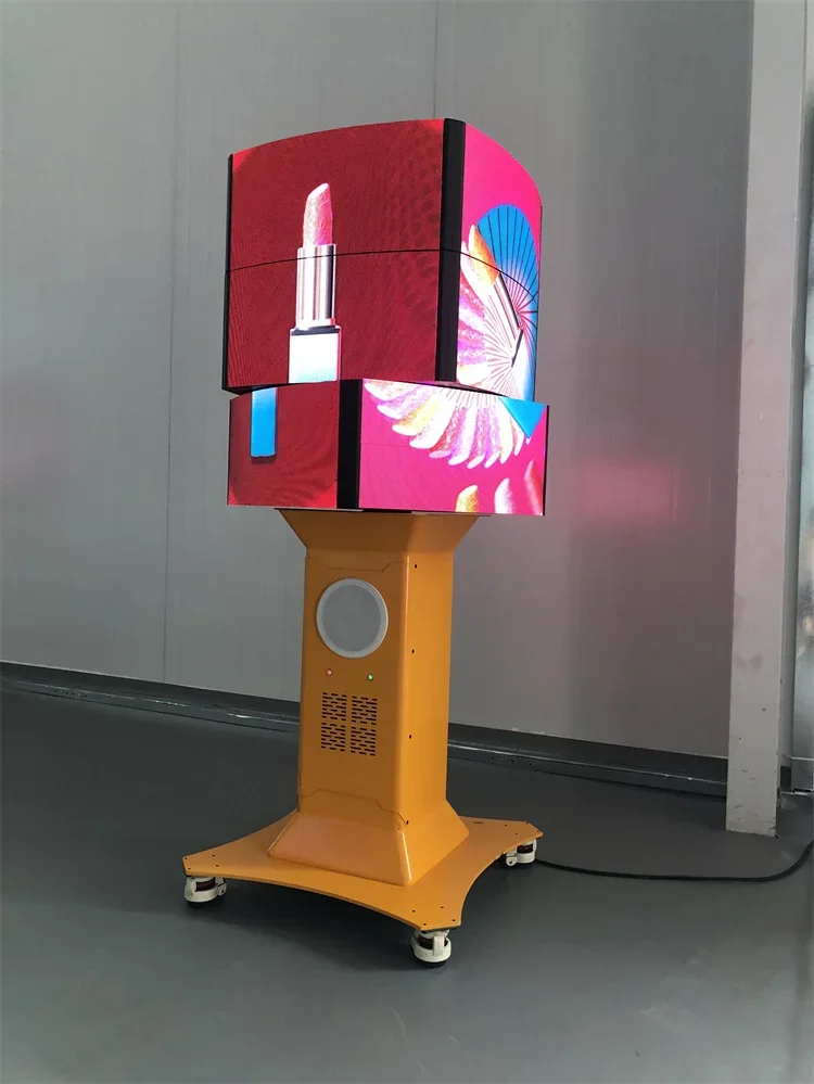 Display bring new life to advertising 360° Rotating LED Screen dynamic 3 layers rotating LED advertising screen