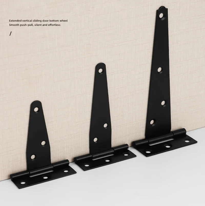 2Pcs Heavy Duty Shed Door Hinges Gate Strap Hinges Black Tee Hinge Wrought Hardware for Wooden Fences,Yard,Barn Door,Rustproof
