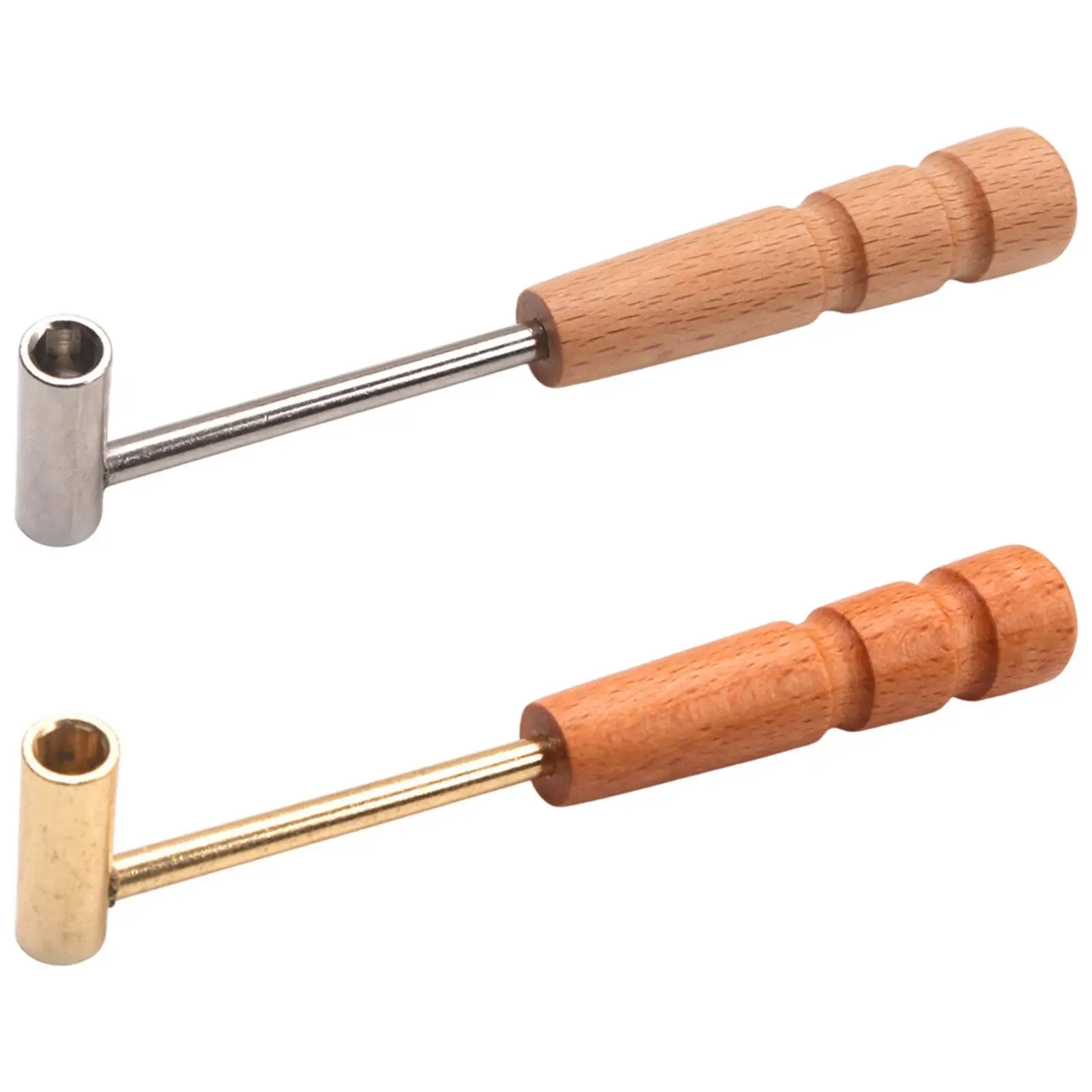 Llave de tubo para ukelele con mango de madera, llave de ajuste de cuello para guitarras