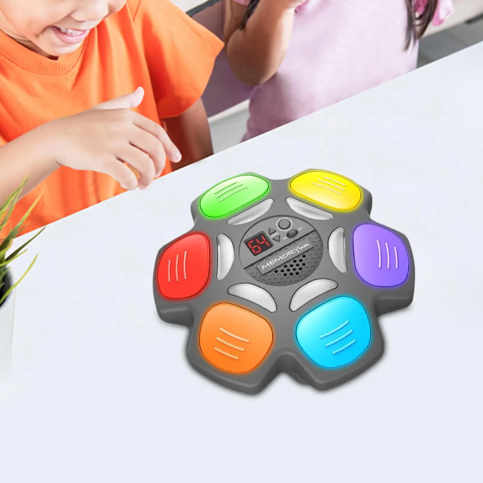 Divertente gioco di memoria elettronico ripetizione elettronica memoria a colori formazione apprendimento giocattolo da viaggio con luce musicale per regali per bambini 6 +