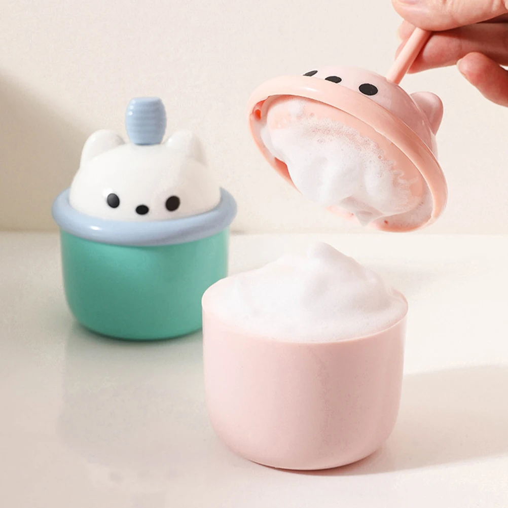 

3pcs Facial Foam Maker Cups Cartoon Bear Design Washing Face Bubble Maker Foam Dispenser Bottle For Face Wash Shower Gel Skin