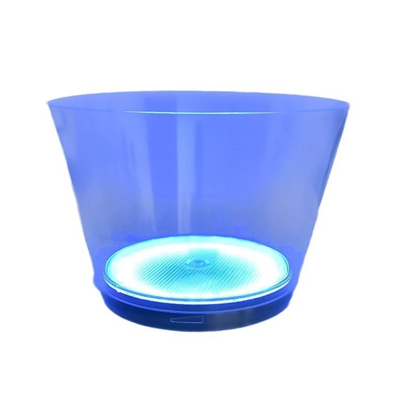 

Illuminated Ice Buckets Transparent 10L Beverage Tub with Glowing LED Champagne Container Beverages Chiller for Parties