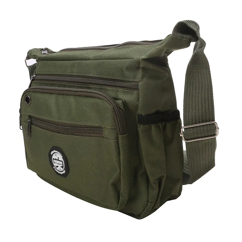 

1PC New Men's Crossbody Bag Leisure Oxford With Zip Shoulder Bag Multi-function Portable Simple Crossbody Mobile Phone Bag