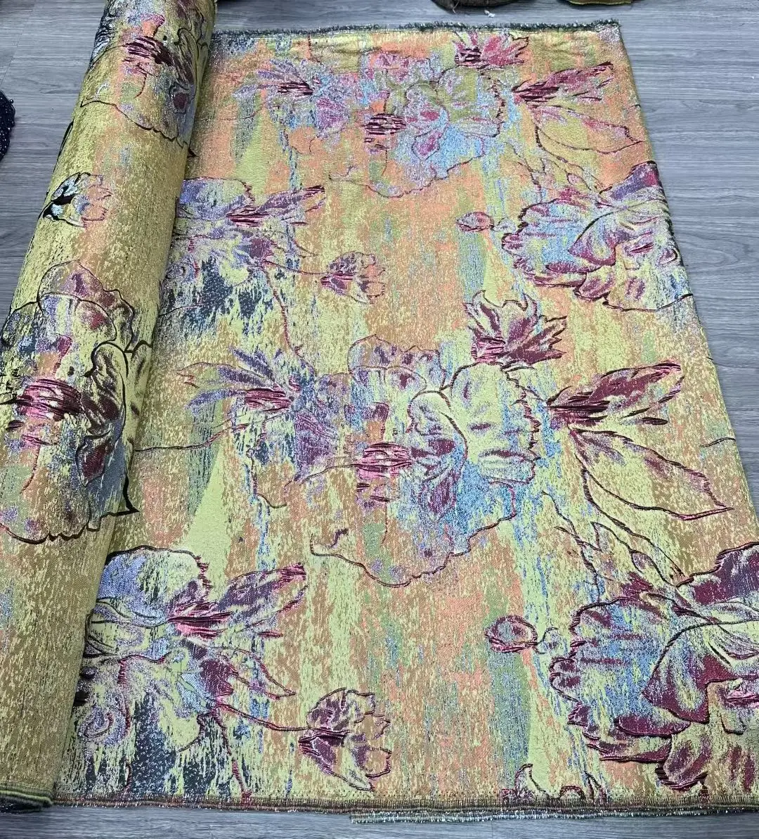 

2026 Latest African Brocade Lace Fabric Nigerian Jacquard Lace Fabric Jacquard Brocade Lace for Evening Prom for Women Dresses