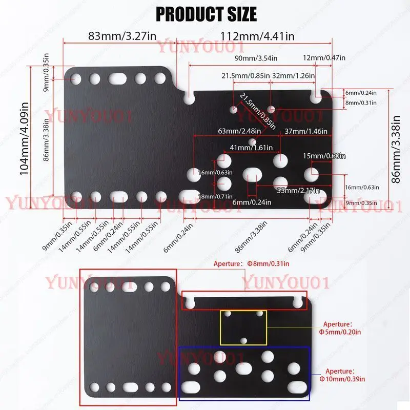 Racing game simulator handbrake gear adapter plate desktop bracket folding rack seat accessories metal conversion plate