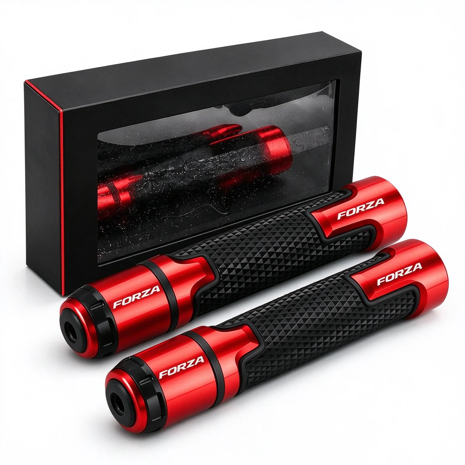 FORZA 350/300 handlebar grips, CNC aluminum motorcycle grips, sporty design, non-slip, durable. Available in 6 colors
