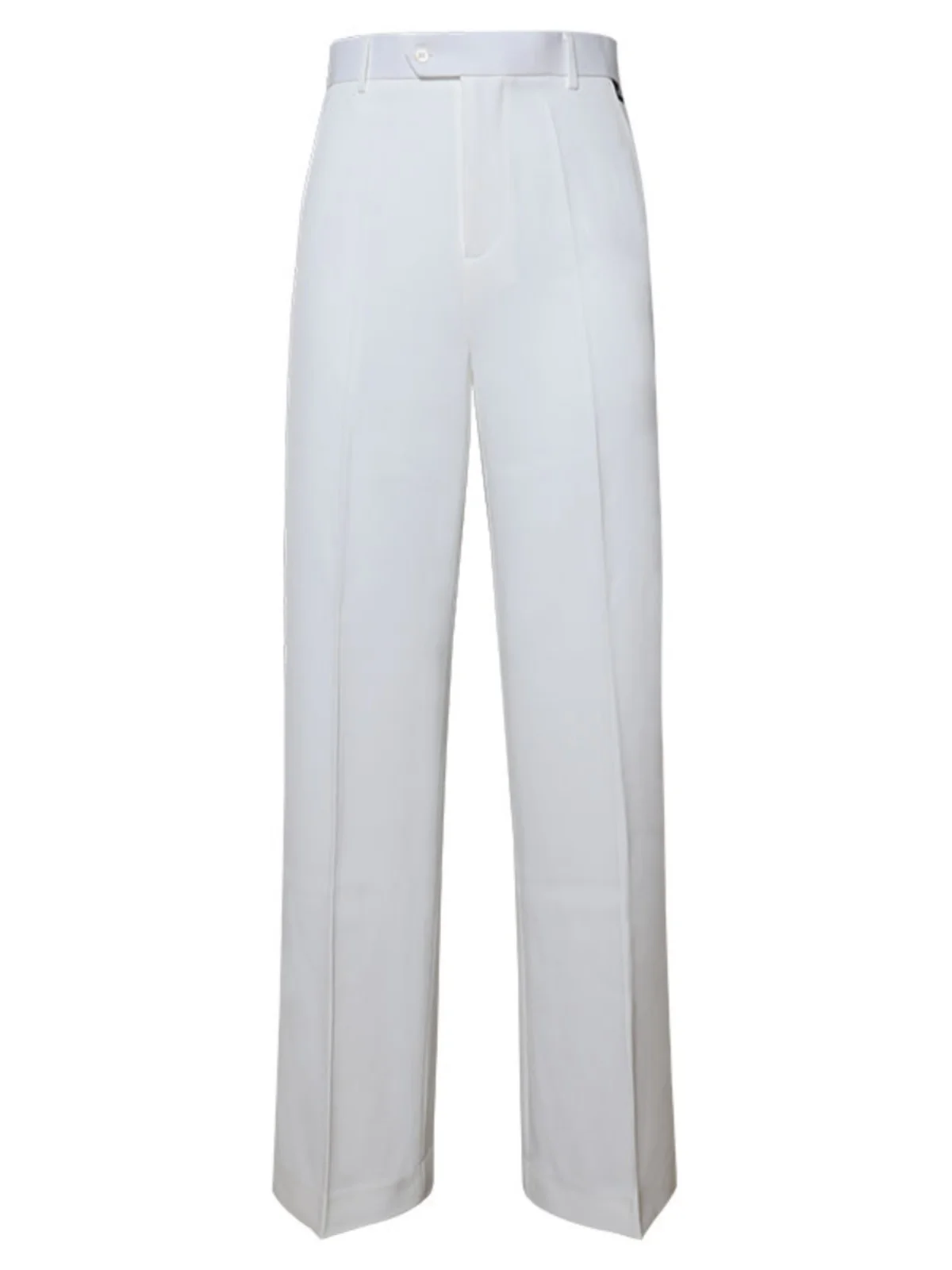 2025 국가 표준 댄스 전문 라틴 댄스 바지 남성용 새 댄스 의상 화이트 스트레이트 고급 모던 댄스 바지