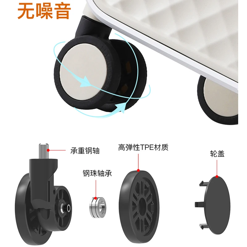 ใหม่กระเป๋าเดินทาง 20 นิ้วกรอบอลูมิเนียม Boarding Box ผู้ชายและผู้หญิงขนาดเล็กเดินทางรหัสผ่านกล่องสูงทนทานรถเข็นกล่องกระเป๋าเดินทาง