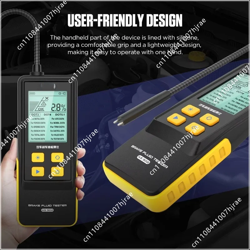 Professional Electronic Dot Brake Fluid Digital Tester AUTOOL AS502 6V UK Standard Automobile Diagnostic Tool M3 Super