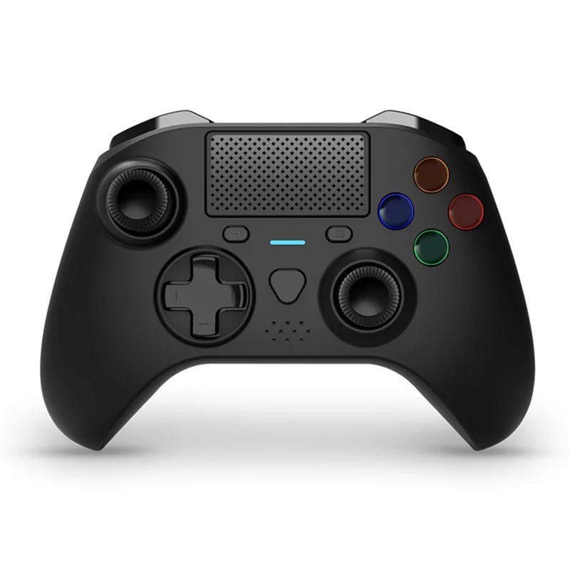 PS4 무선 컨트롤러 콘솔 게임 컨트롤러용 Bluetooth 게임 패드(RGB 듀얼 센스 진동 포함) 블랙