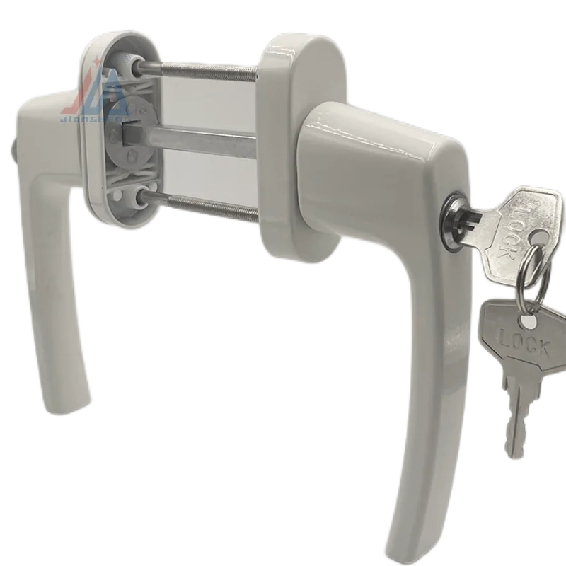 Child Safety Lock Plastic Steel Door With Opposite Handle  Aluminum Alloy Side Hung Door Handle Lock Double-sided Universal Type