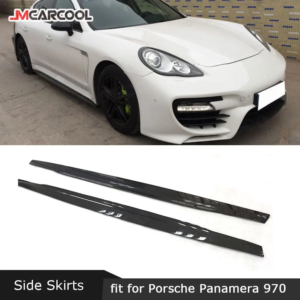 

JMCARCOOL, 2 шт./компл., боковые юбки для Porsche Panamera 970 2014 2015 2016, фартуки из углеродного волокна для дверей, чехол для стайлинга автомобиля